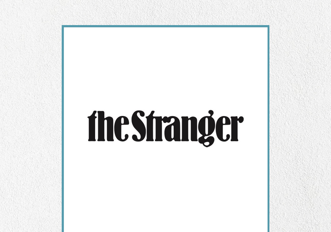 Shows the logo of The Stranger