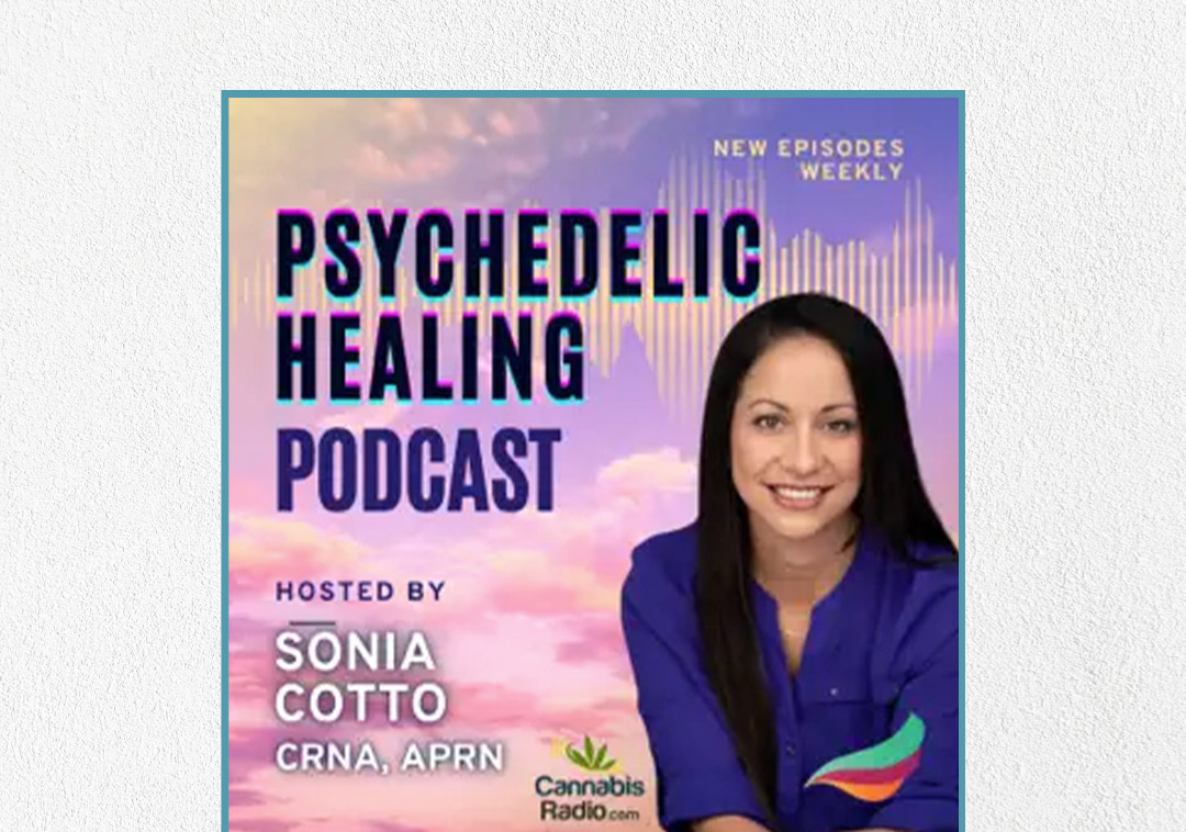 Shows the title tile for the Psychedelic Healing Podcast