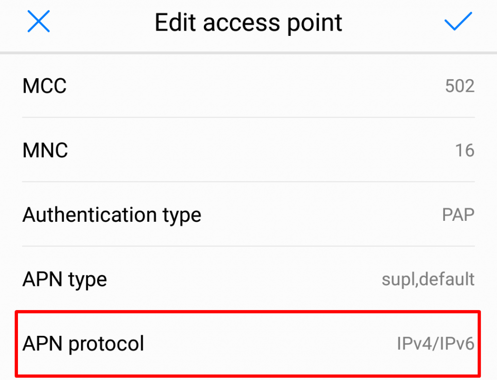 Android APN protocol