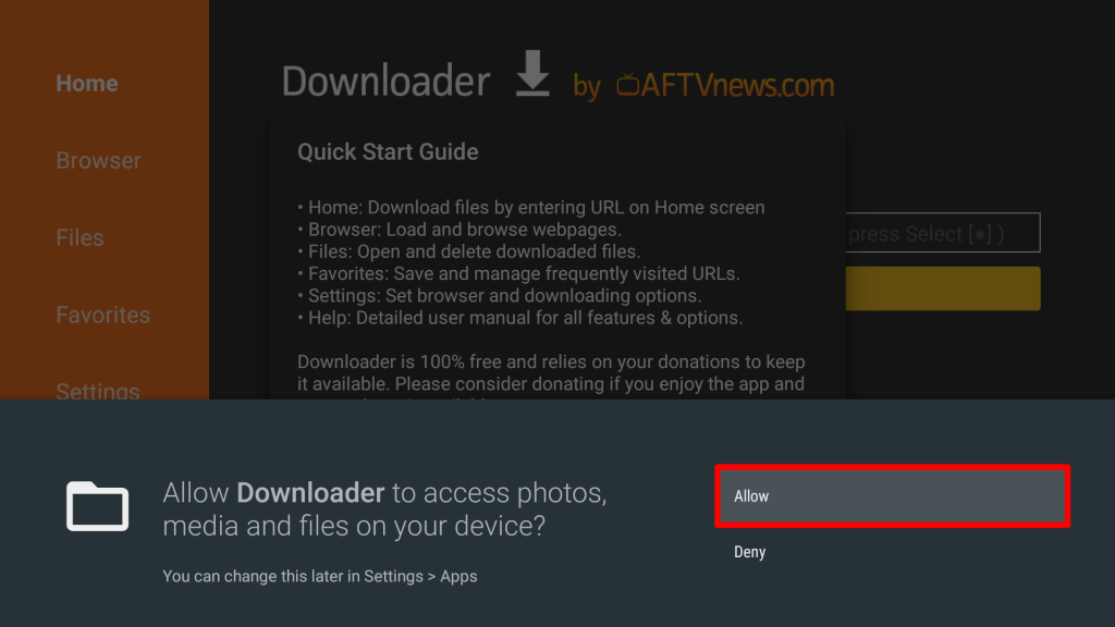 allowing downloader app to access media files