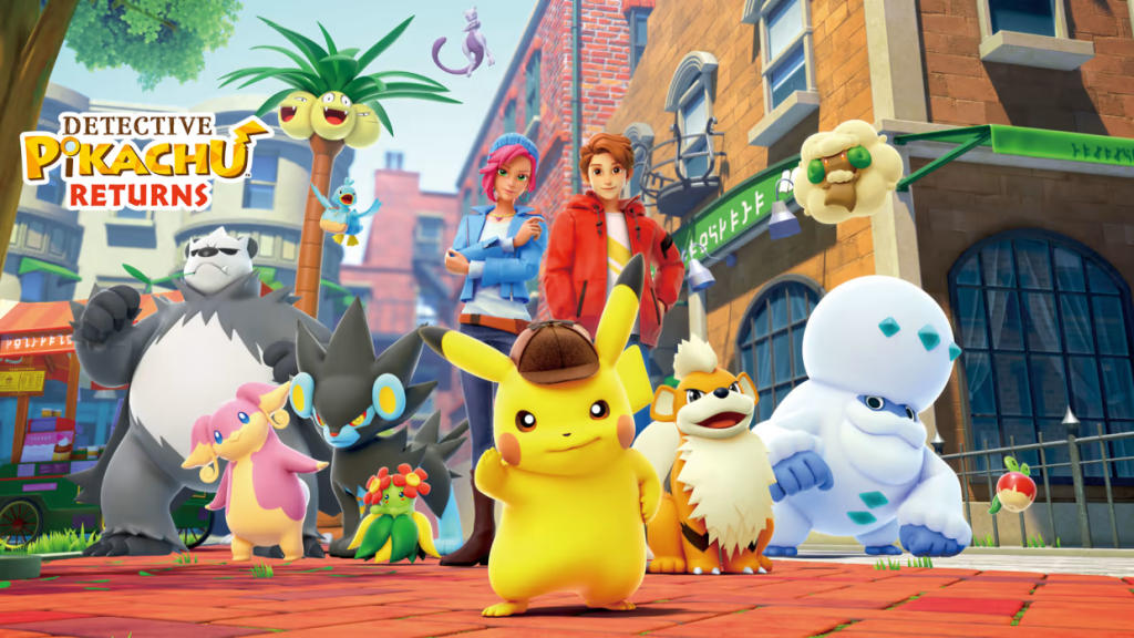 Screenshot of Detective Pikachu returns game coming out in October.