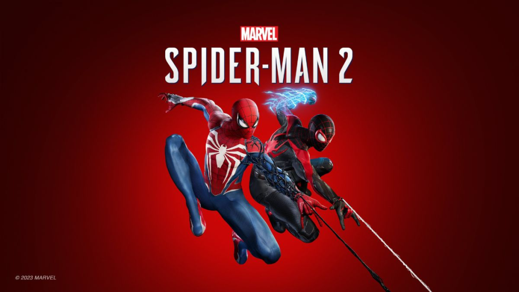Screenshot of Marvel's Spiderman 2 game coming out in October.
