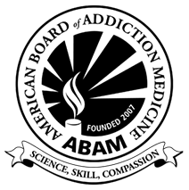 Shows Dr. Kornfeld's American Board of Addiction Medicine Certification